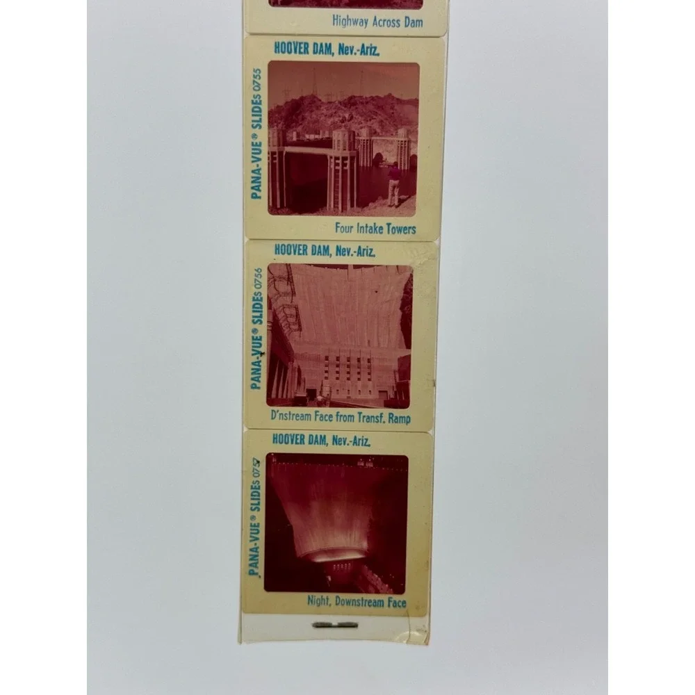 Vintage GAF Pana-vue Souvenir Travel Slides Hoover‎ Dam Nevada-Arizona New